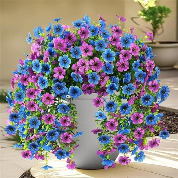 2Pcs Artificial Flowers for Outdoor UV Resistant Artificial Plants Easy Assembly - Picture 8 of 8
